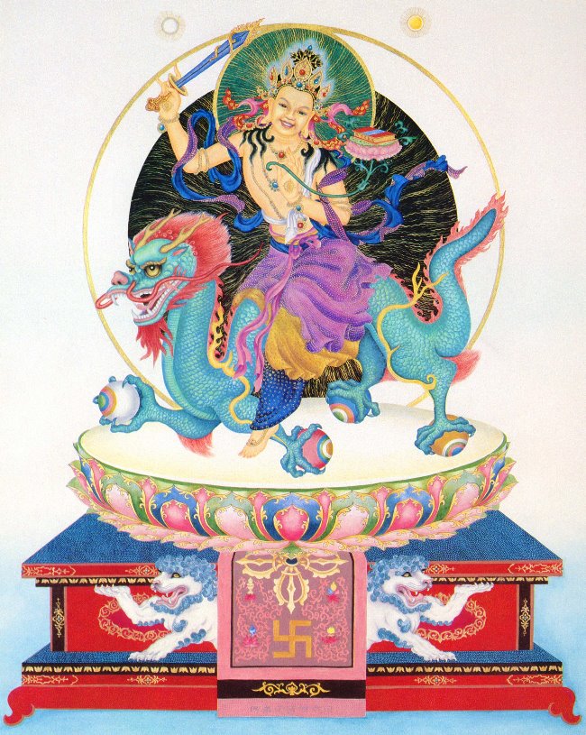 The Thangka of Yogi Chen Appearing as Bodhisattva Manjusri